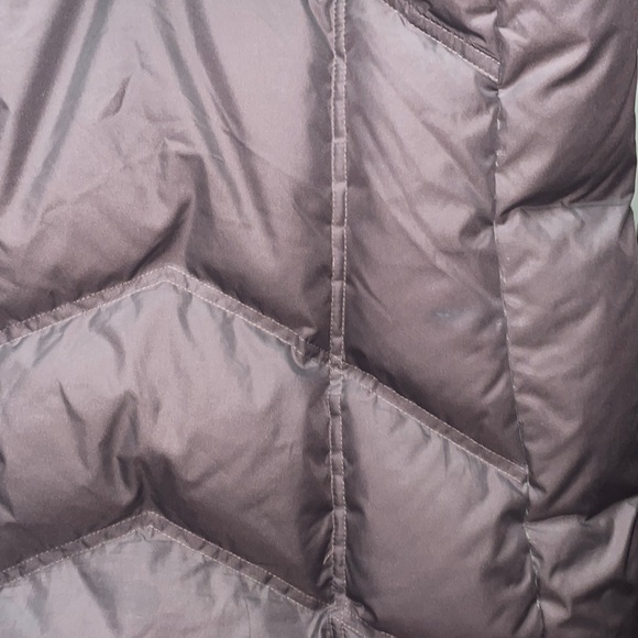 Patagonia Puffer Coat Jacket Womens Size Medium Brown Down Insulated With Hood - Picture 4 of 5